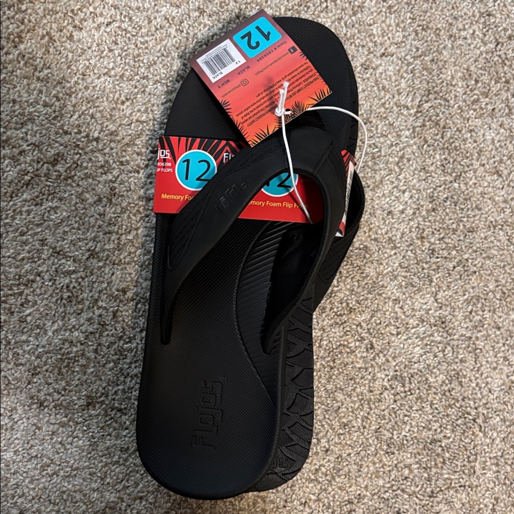 Flojos Memory Foam Flip Flops size 12. - Picture 3 of 3
